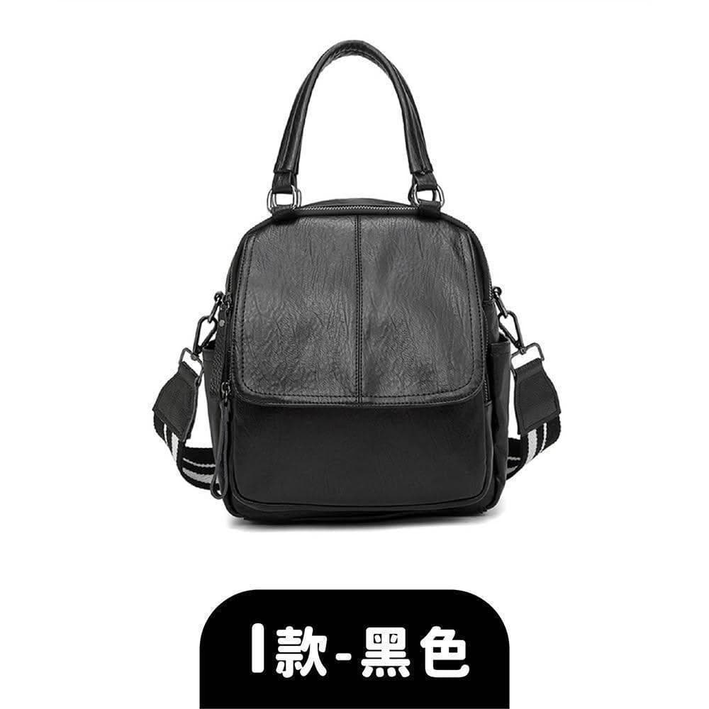 【MoonDy】包包 真皮後背包 輕便後背包 休閒背包 牛皮包包 黑色包包 大容量後背包 旅行包 女生禮物