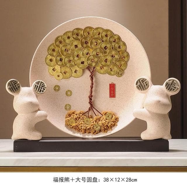 家和萬事興擺件 暖居客廳裝飾品 電視櫃酒櫃擺件 喬遷搬家禮物 玄關裝飾 居家裝飾 新屋送禮 收銀台裝