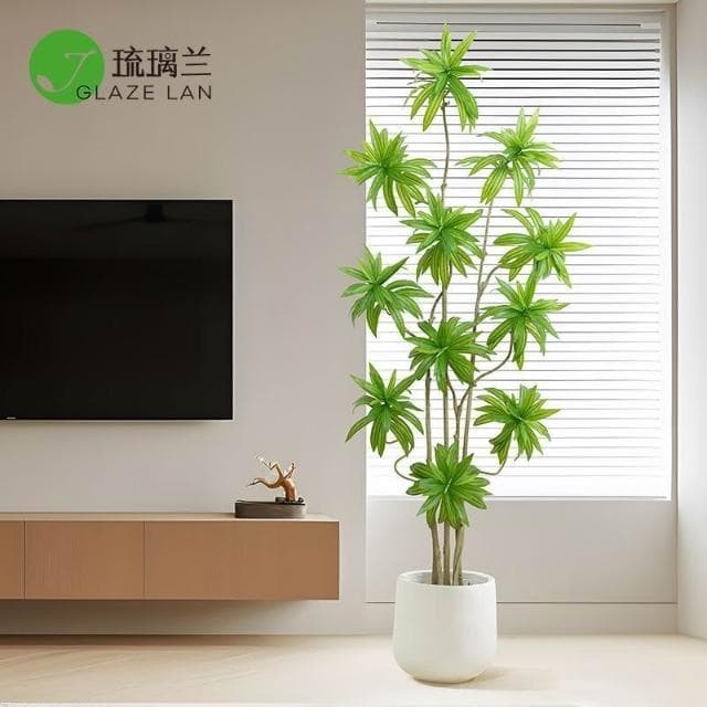 【未晚家居館】 仿真綠植百合竹盆栽大型北歐風室內客廳高檔假植物裝飾落地式擺件