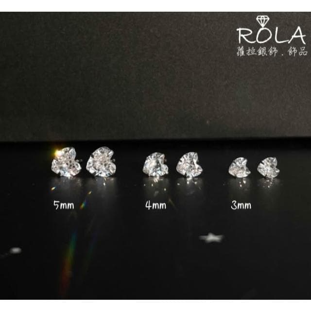 ROLA蘿拉銀飾飾品 “現貨當天出”//一對價// 愛心.方形.星星.花朵水鑽999足銀養耳棒養耳針免耳堵免後扣 1-1