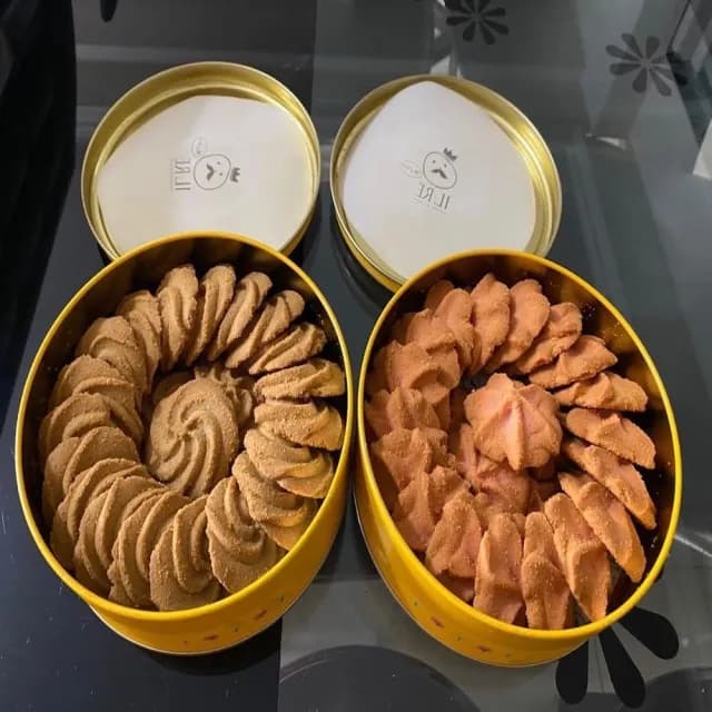 《國王你好》超取賣場最多四組 曲奇餅乾 禮盒款小單盒220g 2入 附提袋(手工餅乾彌月過年送禮露營小點心伴手禮團購零食