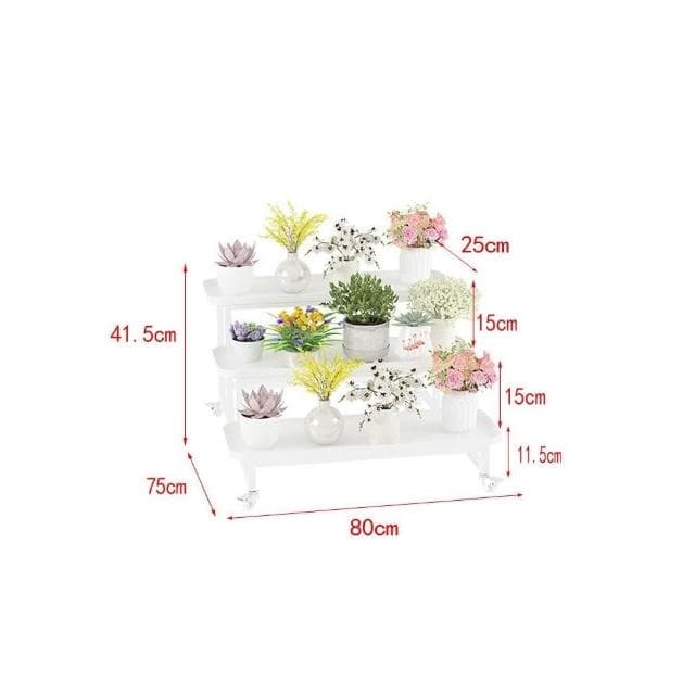 梯形托盘花架 铁艺花架 阶梯型式 室内阳台移动花架 客厅植物多层花盆 盆栽架 多層花架 落地置物架子