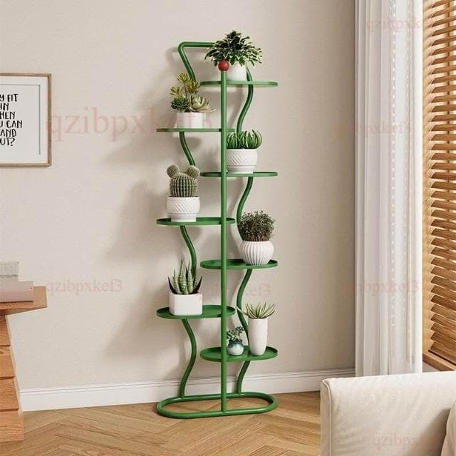 北歐多層落地式花架子 室內客廳置物架 鐵藝多肉花架 陽台植物花盆架 多功能植物架 盆栽置物架 室內花