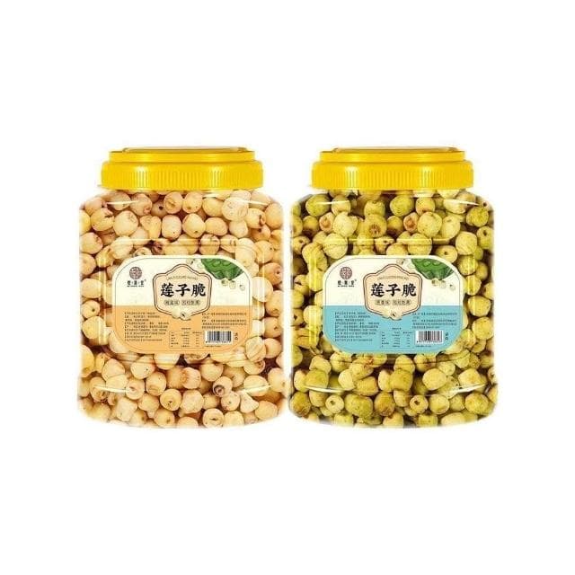 明明甄選 卽食蓮子脆原味罐裝香酥脆蓮子幹去芯無芯脫水果蔬菜幹新貨小00
