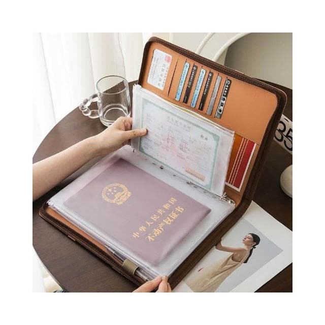 家用各種重要證件收納包大容量便攜家庭收納冊戶口本旅行錢包卡包證件包證件護照收納包多功能旅行護照包卡夾機票夾護照套送禮
