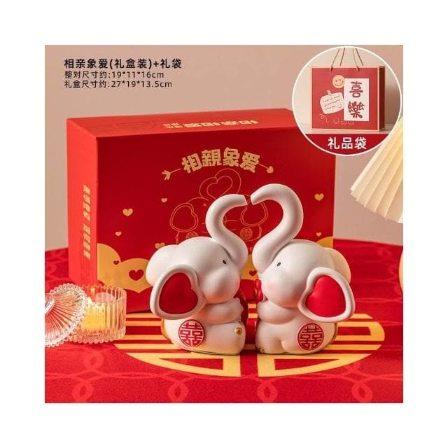 新婚禮物 送新人中式喜慶娃娃擺件一對 婚房布置訂婚結婚禮物 紀念性禮物 結婚 禮物 結婚賀禮 結婚送