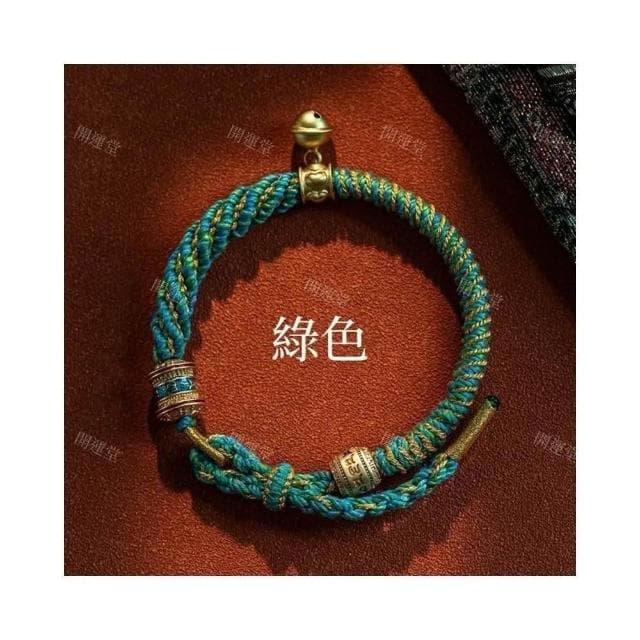 【開運堂】藏式六字真言純手工編織手繩五彩繩手工編織紅繩手鍊手繩金剛結手繩紅繩編織手鍊五色線手繩