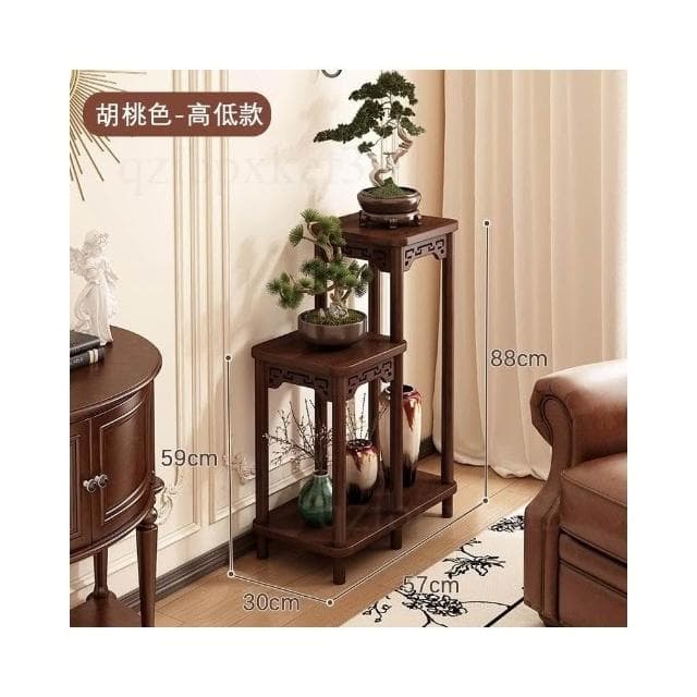 室內盆景托架 實木花台展架 陽台植物花台 擺放架 實木植物架 小型花盆 盆栽展示架 室內綠蘿花幾 高