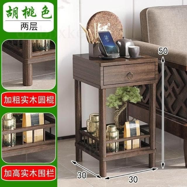 新中式花架 禪意置物架 落地花臺架 室內擺放花架 客廳花幾 盆栽展示台 帶抽花架桌 楠竹仿古植物台