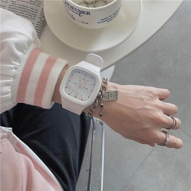 兒童手錶小學生靜音考試電子錶男女孩簡約防水運動手錶國高中小巧多功能手錶兒童生日禮物小朋友高顏值石英錶青少年男生防摔機械錶