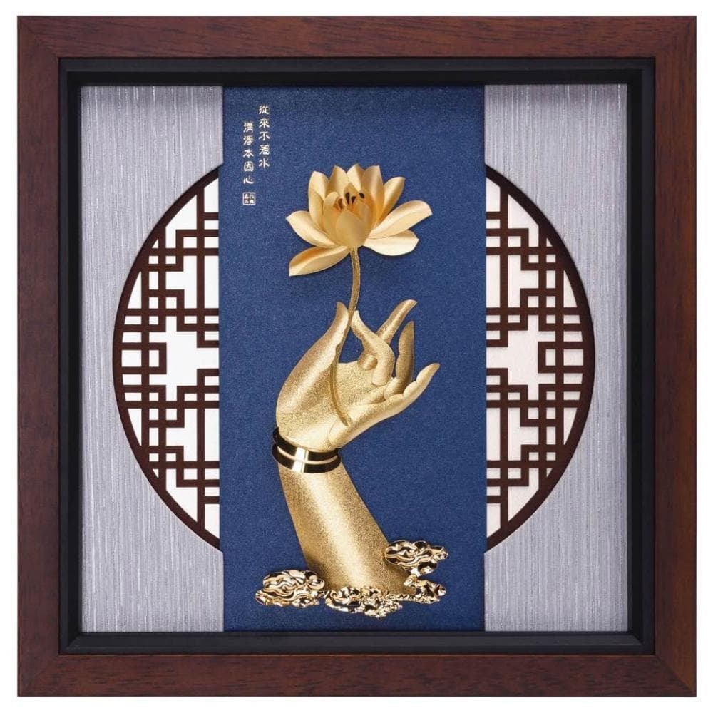 【鹿港窯】退休佛教禮物推薦|佛手蓮花素雅系列