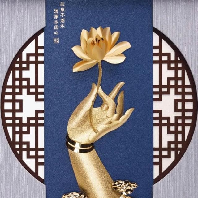 【鹿港窯】退休佛教禮物推薦|佛手蓮花素雅系列