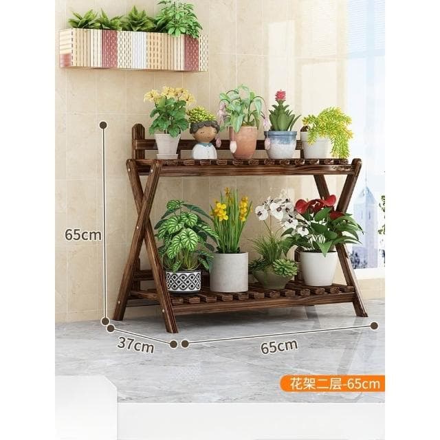实木多层花架 阳台客厅室内落地式多肉绿萝植物花盆摆放层架 置物架 花架 盆栽架 陽台花架 園藝花架