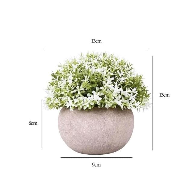 仿真盆栽 仿真植物 人造花 小盆栽 永生花盆栽 辦公室盆栽 水泥盆栽 北歐風裝飾 嬰兒淚