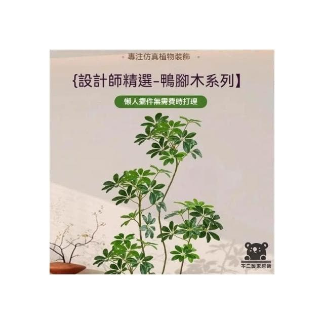 仿真綠植鴨腳木  仿真樹 仿生植物 高端輕奢擺件 盆栽擺件 簡約現代擺件 大型室內落地擺件
