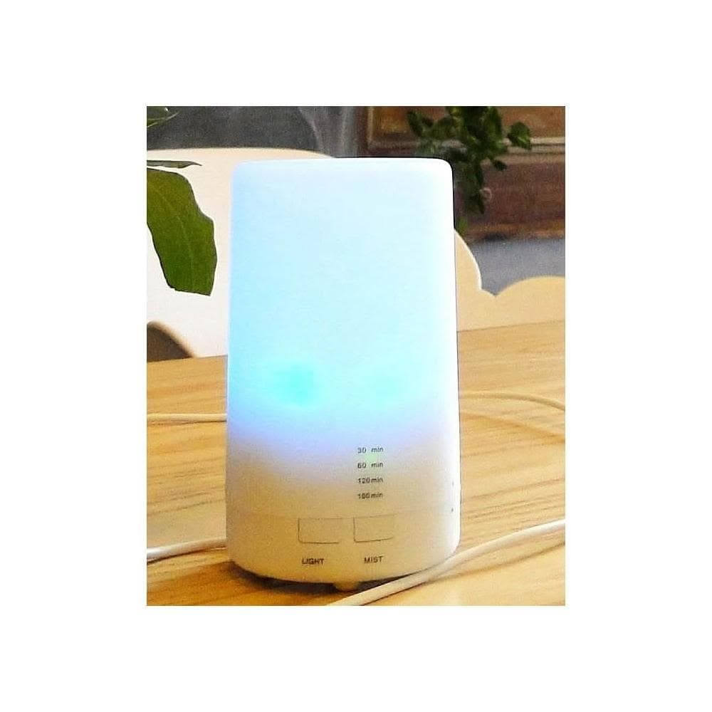 加濕器 迷你款100ml木紋噴霧薰香芳香加濕器 精油擴香夜燈 USB供電 定時香氛 室內七彩空氣清淨機 台灣出貨