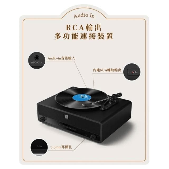 TAV3000 THE STEVIE 藍牙黑膠唱片機