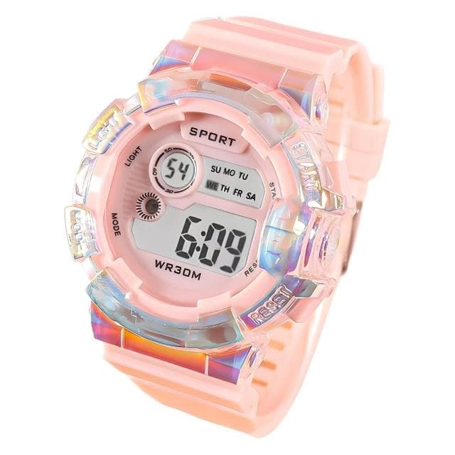 兒童手錶男女孩小學生靜音考試電子錶簡約防水運動夜光手錶國高中小巧高顏值多功能手錶青少年男生防摔機械錶兒童小朋友生日禮物