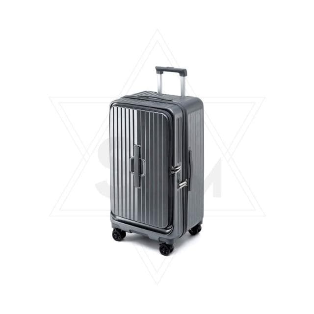 【SAM】輕奢款 雙開行李箱 29吋 前開胖胖箱 前開式行李箱 純PC 輕量行李箱 煞車行李箱 五輪行李箱1:9+3:7