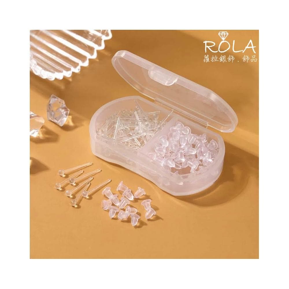 ROLA蘿拉銀飾.飾品 “現貨當天出”  矽膠耳塞耳堵 養耳棒防過敏隱形透明低調樹脂耳針