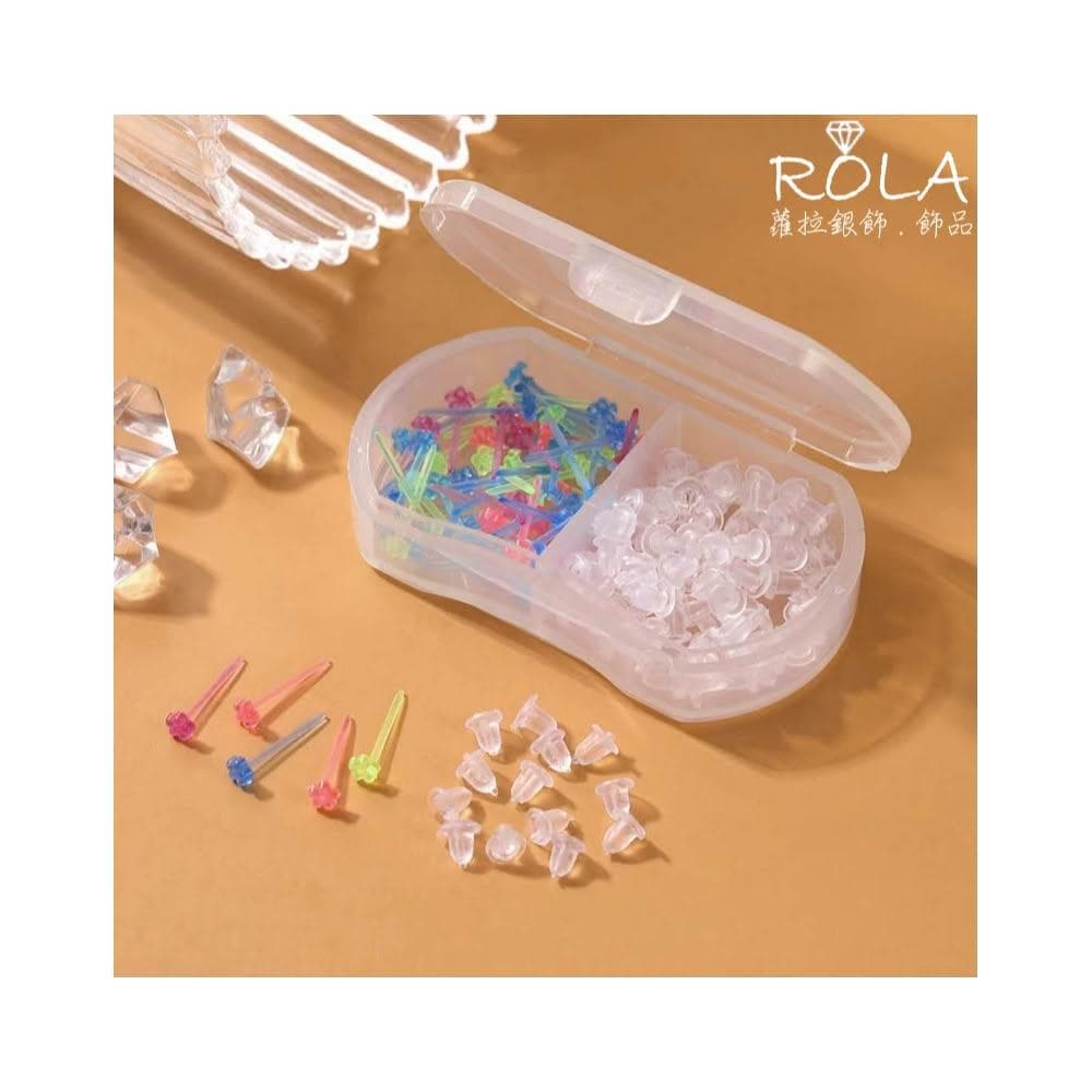 ROLA蘿拉銀飾.飾品 “現貨當天出”  矽膠耳塞耳堵 養耳棒防過敏隱形透明低調樹脂耳針