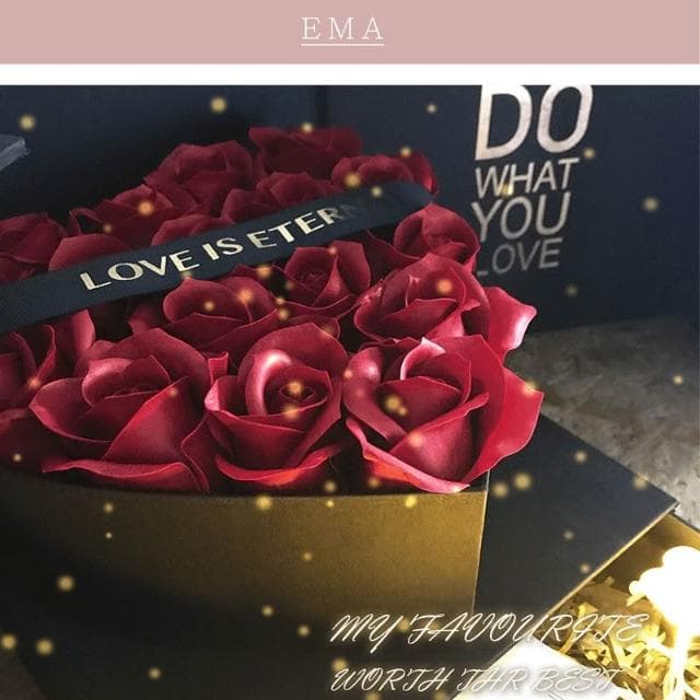 玫瑰禮盒套組【小寶購物】手工玫瑰花 雙開禮盒 生日禮物 情人節 聖誕節 求婚 告白表白 香皂花 母親節 七夕 EMA01