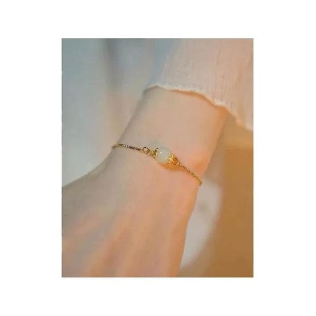 【開運堂】現貨 天然和田玉手鍊女高級感飾品輕奢復古手飾精緻閨蜜禮物開運堂