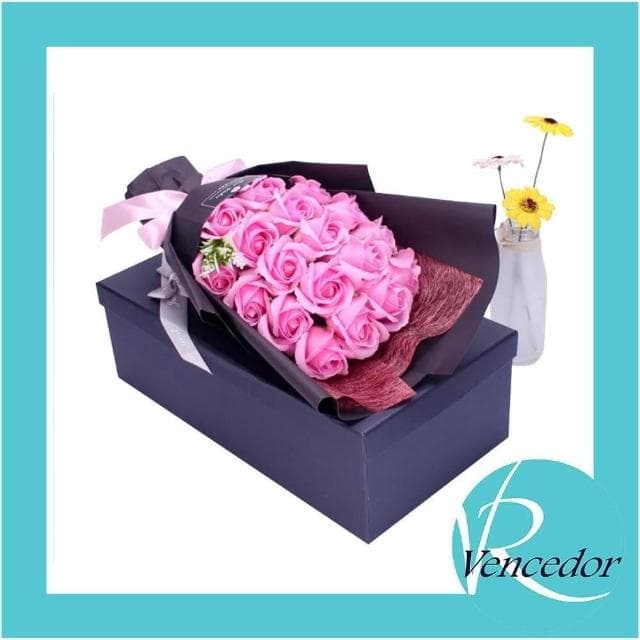 【VENCEDOR】18朵香皂玫瑰花束 *1入 情人節 畢業送禮 禮盒