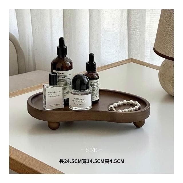 梵花 高級精緻黑胡桃木紋首飾盒小型飾品托盤戒指項鍊耳飾手錶收納盒子