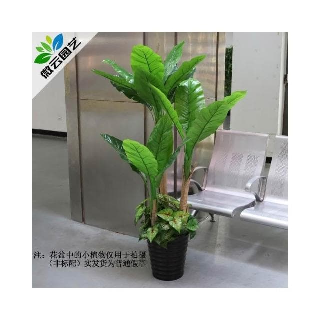 仿真綠植  龜背葉 琴葉榕 芭蕉樹仿真植物盆栽客廳假樹塑料大型裝飾椰子綠植仿真樹落地盆景