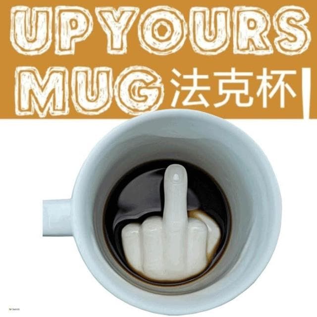 中指馬克杯 陶瓷杯 聖誕禮物 杯子 創意惡搞杯 法克杯 靠杯 咖啡杯 交換禮物 陶瓷杯 馬克杯 造型馬克杯