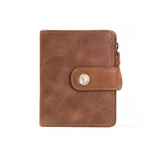 【CALTAN】CALTAN DESIGN | 扣式小巧時尚短夾 074349 五色(真皮 中夾 皮夾 錢包)