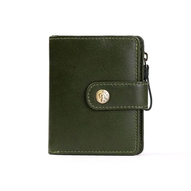 【CALTAN】CALTAN DESIGN | 扣式小巧時尚短夾 074349 五色(真皮 中夾 皮夾 錢包)