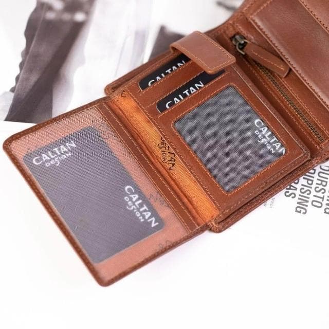 【CALTAN】CALTAN DESIGN | 真皮三折多功能筆記中夾 071741 兩色(真皮 中夾 皮夾 錢包 招財 母錢包)