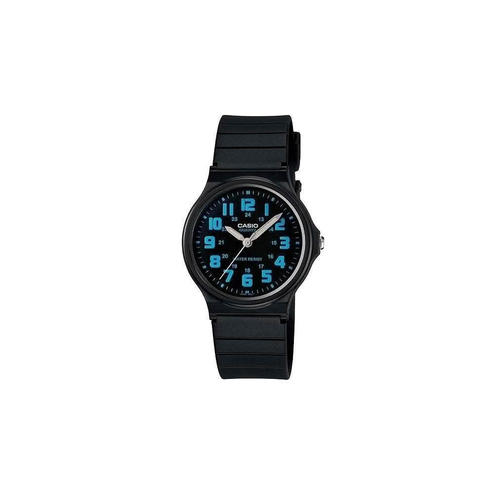 【CASIO 卡西歐】經緯度鐘錶 手錶+鏡面貼膜 CASIO手錶專賣店 夜光指針錶超薄石英  彩色字體 考試專用 保證公司貨附保固卡MQ-71