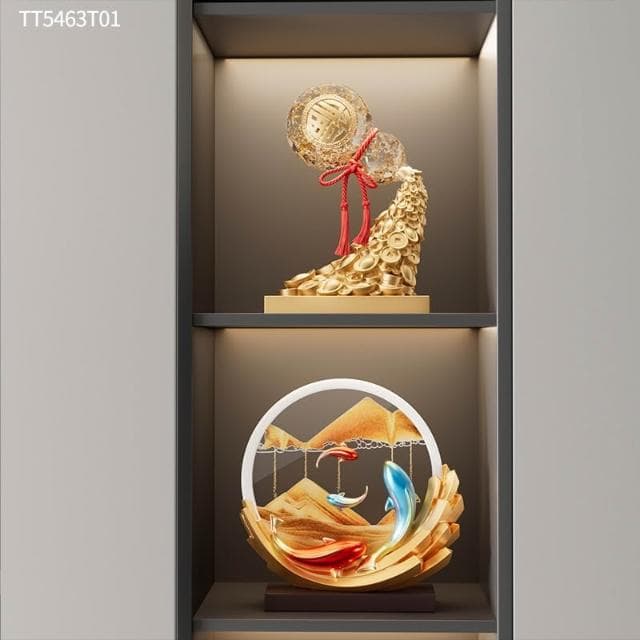 葫蘆擺件 開業生意興隆擺件 辦公室客廳喬遷新居禮物 招財工藝品 開幕送禮 辦公室擺件 家居家飾 創意