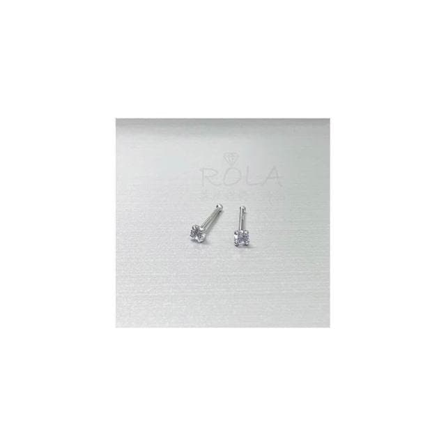 ROLA蘿拉銀飾飾品 {獨家訂製款}(18色/一對價 )2MM水鑽圓珠999足銀純銀養耳棒養耳針固定圓珠免耳堵免後扣 方