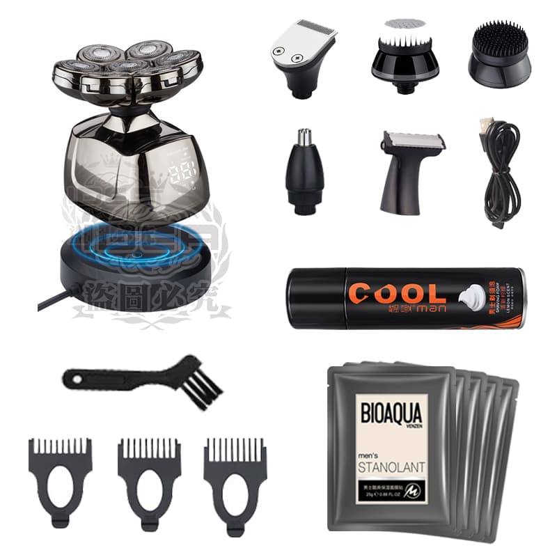 推薦 剃光頭 💥六合一多功能 無線充電 光頭神器 電動刮鬍刀推薦 六刀頭 七刀頭 八刀頭 光頭理髮器 鼻毛修剪