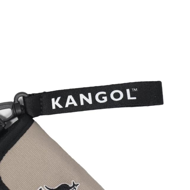 【KANGOL】英國 袋鼠 零錢包  61251785(錢包 三層 皮夾 短夾 尼龍 防潑水 防水 多夾層 手拿包)