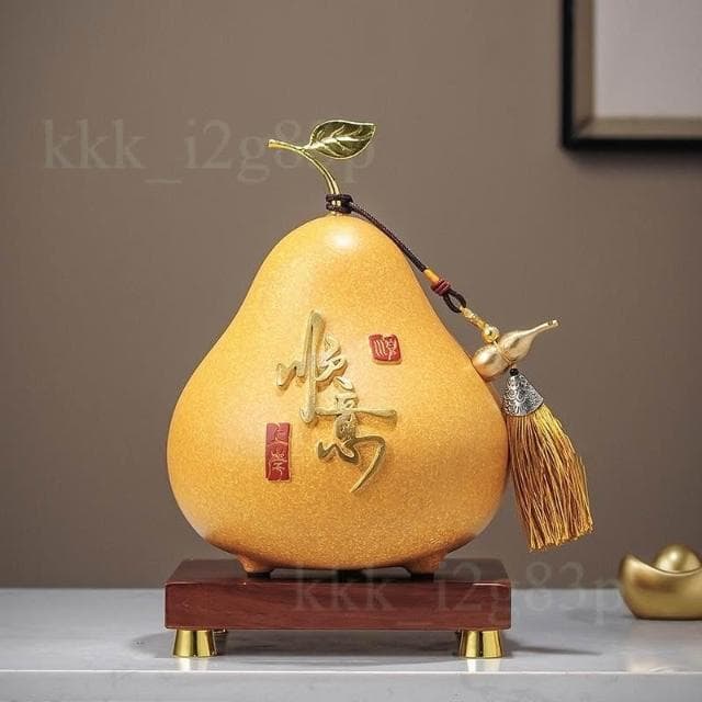 平安苹果摆件 高档客厅装饰 玄关酒柜摆件 存钱罐装饰 工艺品 乔迁礼物 擺飾 風水擺飾 酒櫃擺件 礼