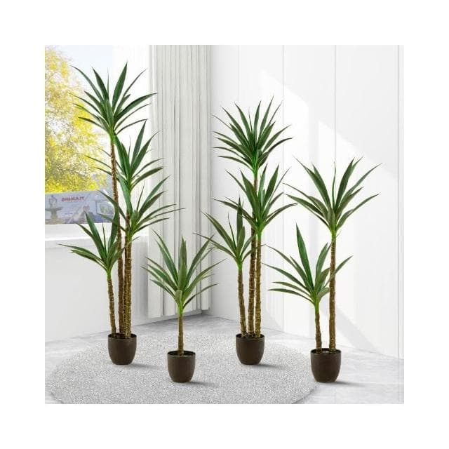 亞馬遜熱銷款仿真綠植劍麻樹 龍舌蘭假樹盆栽客廳擺件假劍蘭植物