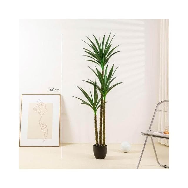 亞馬遜熱銷款仿真綠植劍麻樹 龍舌蘭假樹盆栽客廳擺件假劍蘭植物