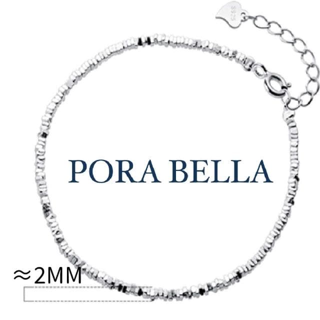 【Porabella】925純銀小碎銀知性氣質 告白禮物 情人節禮物 送女友 銀飾 Bracelets