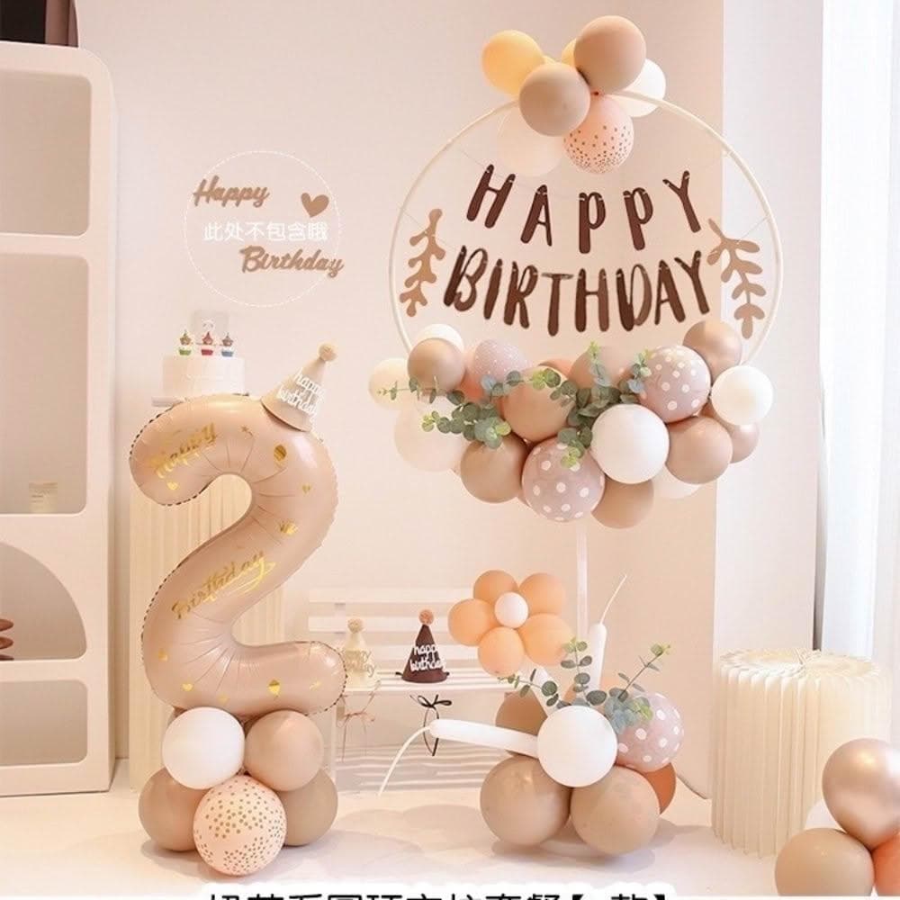 PARTY FUN(快速到貨 )生日數字空中圓柱套組(生日 慶生 生日數字 生日道具 生日拉旗 派對氣球 週歲 抓周佈置 週歲佈置)