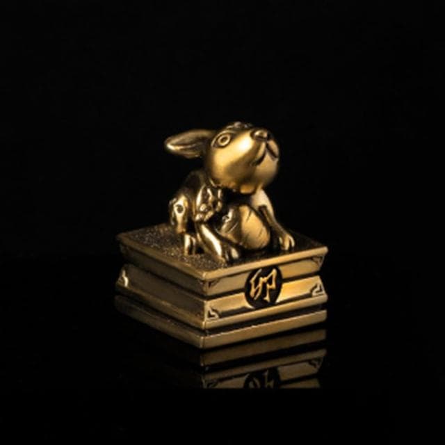 【Jaunty King】JK銀飾 黃銅 十二生肖賜福慶典 印章(彌月禮盒|生肖印章|造型印章|個人章|六分印章)