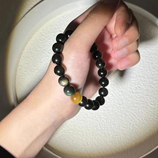 【Paiya 派亞】原創設計師負能量退散10MM金耀石6A金曜石配金虎眼手串手鍊手環黃虎眼防止負能量入侵
