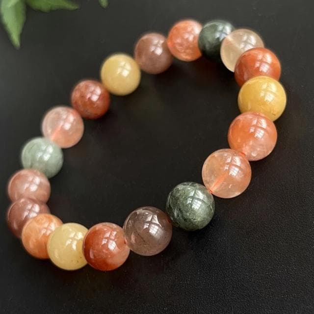 【Paiya 派亞】10mm福祿壽彩髮晶手鏈兔毛紅髮晶綠髮晶碧壐髮晶手串手環打造自信財運亨通