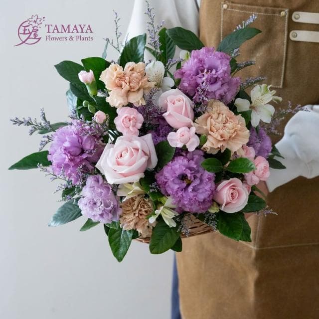 玉屋TAMAYA 花嵐 | 紫露華桌花 (鮮花 情人節 開幕升遷 發表會 生日祝賀 告白 紀念日 畢業祝福 母親節)