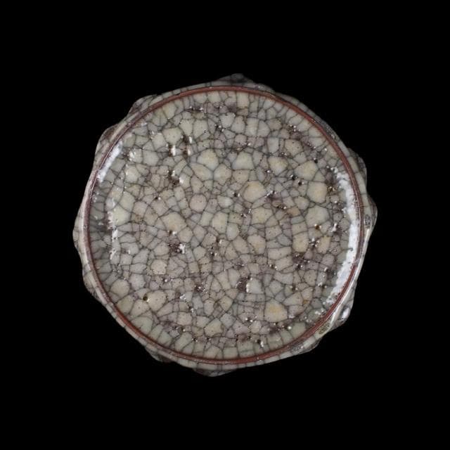 《博古珍藏》宋 官窯米黃釉葵口洗 早期收藏 老件瓷器  博物館級文物