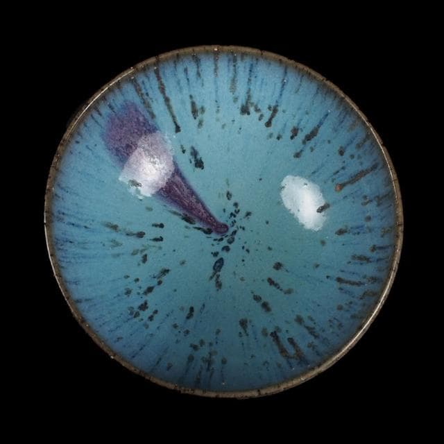 《博古珍藏》宋 鈞窯天藍釉紫斑碗  早期收藏 老件瓷器 博物館級文物